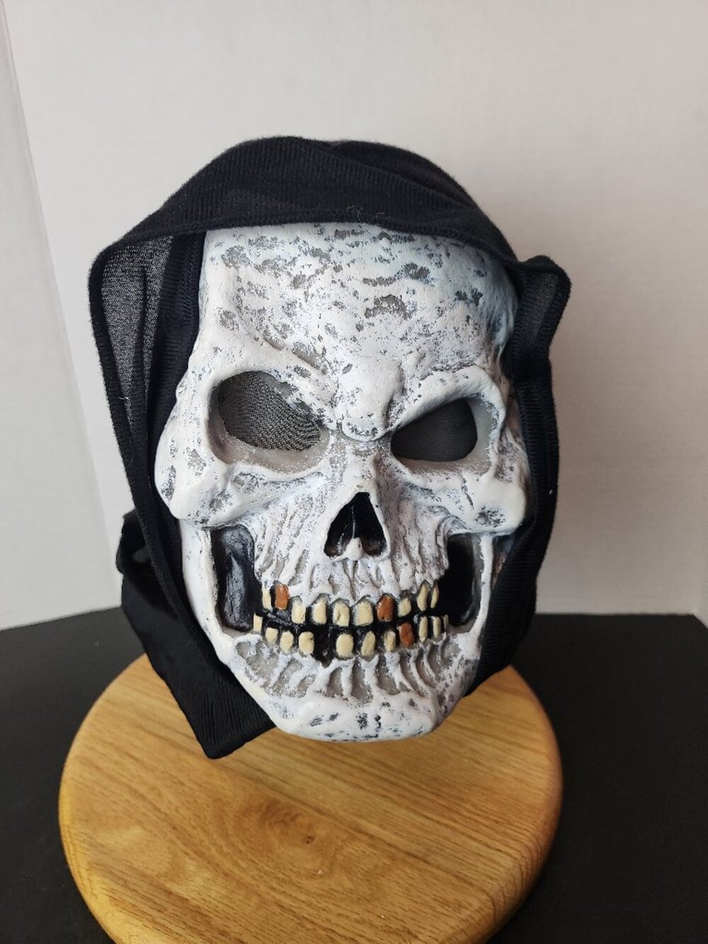 Fun World Kids Hooded Skull Mask Child Size Grim Reaper Halloween Costume